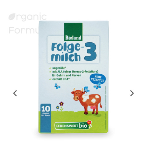 Lebenswert Bioland Cow Milk Baby Formula Stage 3.  10 months and older