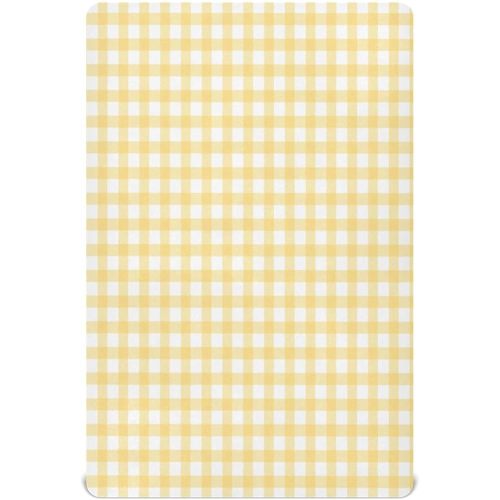 Yellow Gingham Crib Sheets for Boys and Girls, Fitted Baby Crib Sheets Soft and Breathable Mini Crib Sheets 52 X 28 Inches