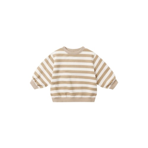 Oversize Stripe Cotton Sweatshirt, 12-18M