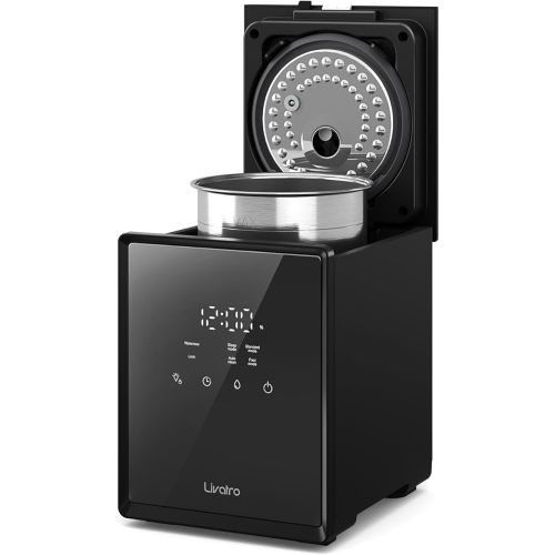 Livatro Stainless Steel Humidifier, 3L Warm Mist Humidifier, Easy Clean with Warm Steam Humidifier, Healthy Air Mist Humidifiers for Bedroom Living Room, with Sleep Mode and Auto-off Setting