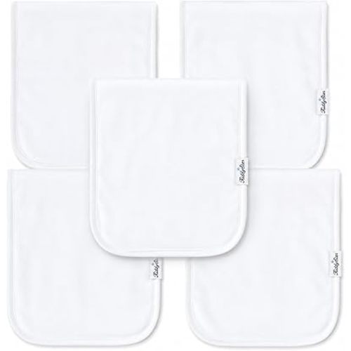 KiddyStar 5-Pack Burp Cloths – Organic Cotton, Soft, Large & Absorbent 3-Layer Towels for Newborns – Essential for Feeding & Spit-Up