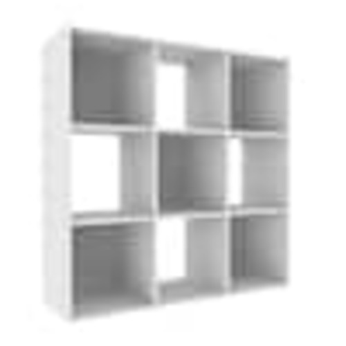 ClosetMaid Cubeicals 35.91 in. H x 35.79 in. W x 11.69 in. White Laminate 9-Cube Storage Organizer 42100