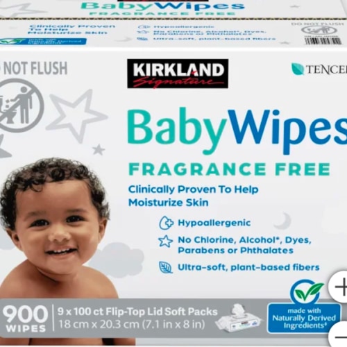 Kirkland Signature Baby Wipes Fragrance Free, 900-count
