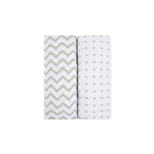 Baby Fitted Waterproof Crib Sheet Set 2 Pack