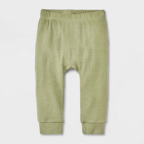 Baby Ribbed Jogger Pants - Cat & Jack™, Color: Green, Size: 6-9M