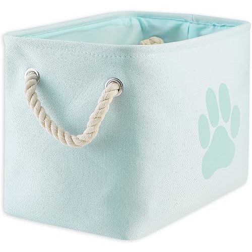 Bone Dry Pet Storage Collection Collapsible Bin, Small Rectangle, Aqua