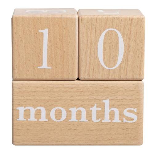 Pearhead Baby Wooden Milestone Blocks & Photo Props