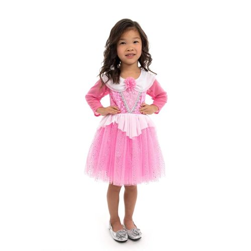 Little Adventures Sleeping Beauty Party Dress Up Costume - Machine Washable Child Pretend Play Party Dress