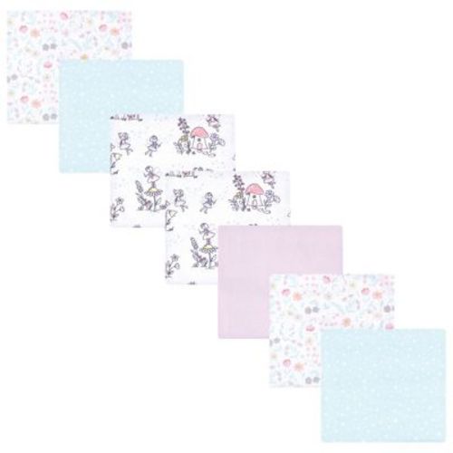 Luvable Friends Hudson Baby Flannel Receiving Blankets 7pk, Garden Fairy Tale