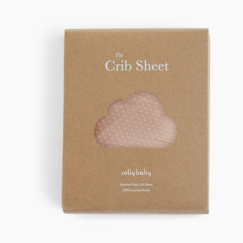 Solly Baby Crib Sheet - Blush Swiss Dot