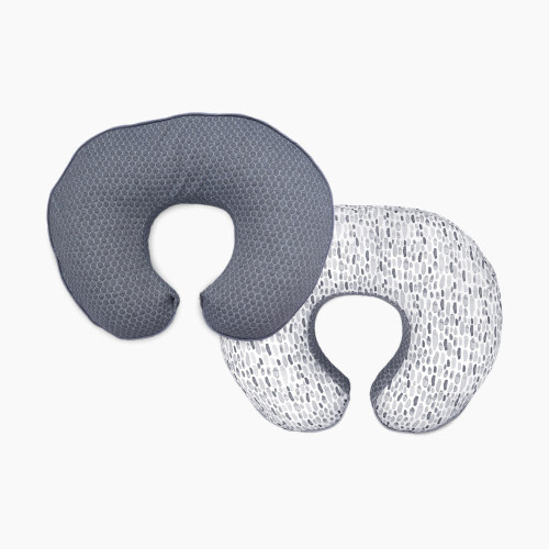Boppy Luxe Support Nursing Pillow - Gray Brushstroke Pennydot