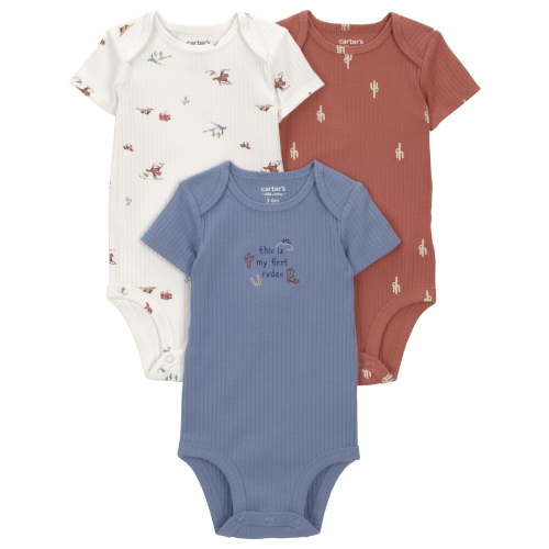 Carter's Child of Mine Baby Boy Bodysuit, 3-Pack, Sizes Preemie-18 Months