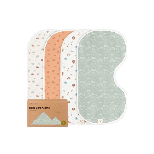 4-Pack Hallo Burp Cloths