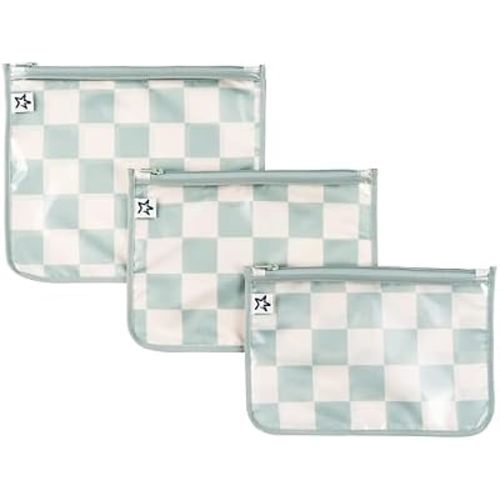 Tiny Twinkle Diaper Bag Organizing Pouches|3 Pack Mess-Proof Clear Front Travel Organizer Bags&TSA Approved Toiletry Bag Set for Baby and Mom Essentials