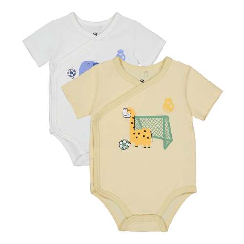 Official Real Madrid Store- 2 Set Baby Bodysuit Jungle Friends Yellow Real Madrid