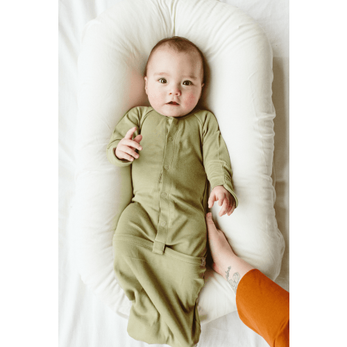 Goumikids Organic Baby Sleeper Gown - Abstract Floral – goumikids