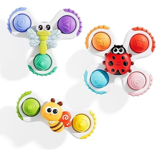 Pop Suction Cup Spinner Airplane Travel Toys for 1 Year Old Boy Girl