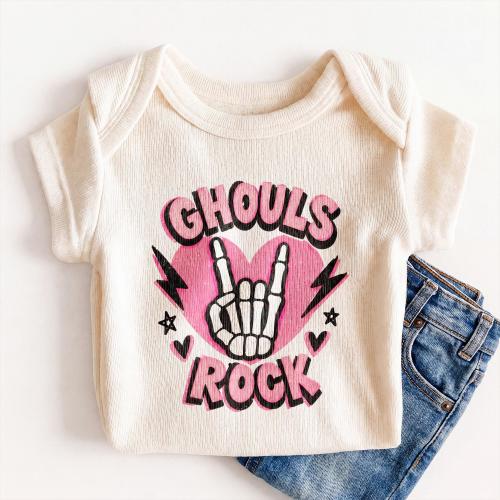 Ghouls Rock Baby Onesies®  - Halloween Skeleton Hand Bodysuit