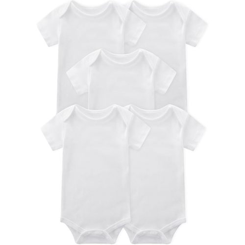 Unisex Baby 5-pack Onesie Bodysuits Baby Boy Clothes Short Sleeve
