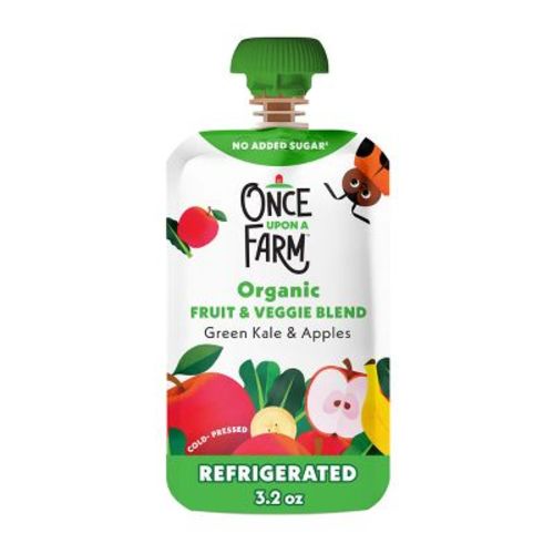 Once Upon a Farm Green Kale & Apples Organic Kids' Snack - 3.2oz Pouch