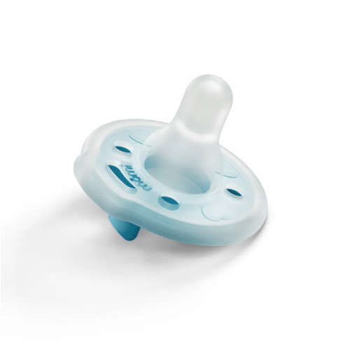 single babypace breast‑like pacifier in lagoon color | mōmi