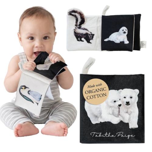 Crinkle Book Made with ORGANIC Cotton: High-Contrast Art for Sensory Play and On-the-Go Fun (Tabitha Paige Children's Book Series)