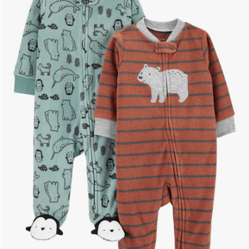Simple Joys by Carter's Baby Boys 2-pack Fleece Footed Sleep and PlayBaby and Toddler Sleepers