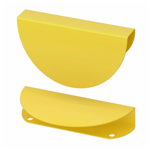 BEGRIPA Handle - yellow/half-round 5 1/8 "