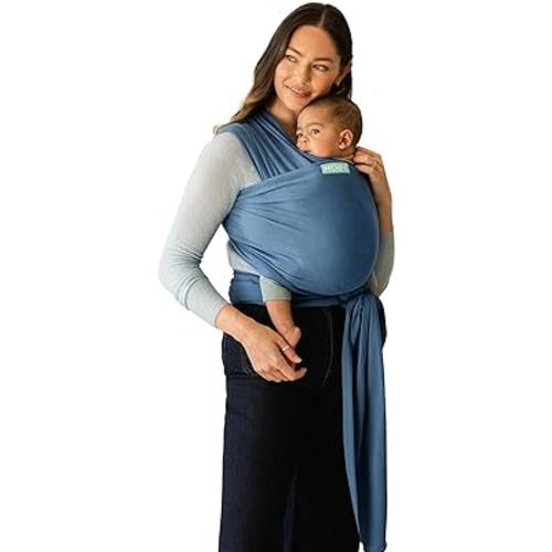 Moby Baby Wrap Carrier Classic for Newborns to Toddlers (8-33lbs), Infant Sling Carrier, Lightweight & Hands Free Design, Adjustable for All Body Types (Ocean)