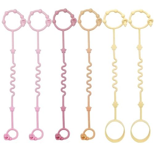 RTMOK Toy Straps for Baby,Silicone Setpacifier Clip,Applies to Car Seat Toy,Teether Toy,High Chair,Stroller Accessories,Baby Toy Clips,Cribs,Rocking Chair
