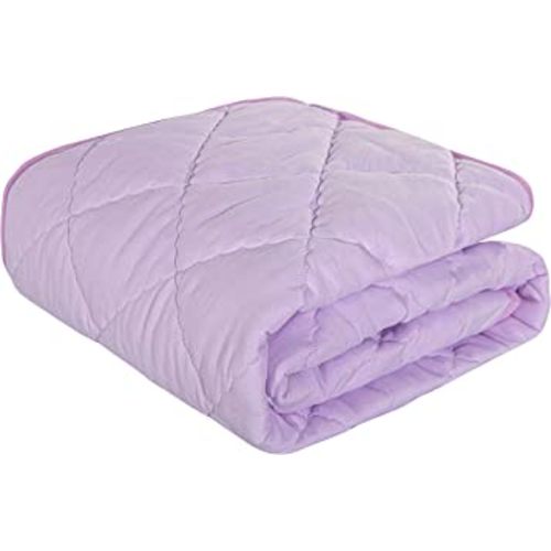 NTBAY Down Alternative Toddler Comforter, Lightweight and Warm Solid Color Baby Crib Quilted Blanket, 39x47 inches, Light Purple