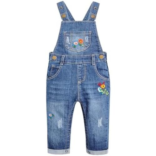KIDSCOOL SPACE Baby Denim Overall,Toddler Little Soft Cute Jean Jumper