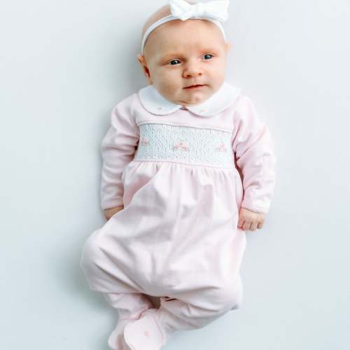 Willow's Classics Smocked Footie - Pink
