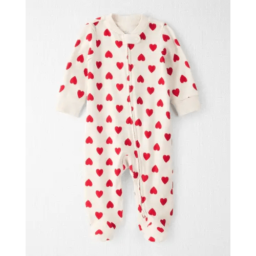 Baby Organic Cotton Sleep & Play Pajamas in Forever Hearts Print - Little Planet | Carter's