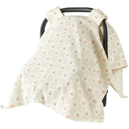 Baby Car Seat Cover, 100% Muslin Cotton Breathable Infant CarSeat Canopy