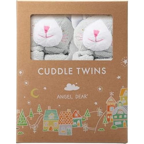 Angel Dear Cuddle Twins Blankie, Grey Kitty
