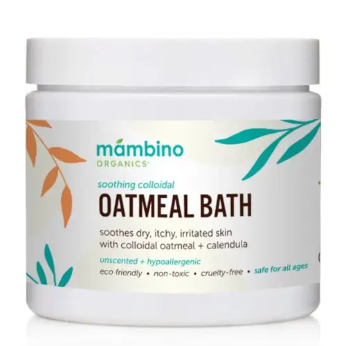 Organic Colloidal Oatmeal Bath Soak – 6 Oz. of Oatmeal Powder for Dry, Irritated, Itchy Skin Relief – Cruelty-Free & Vegan Bath Products for Adults Bath, Kids Bath, or Baby Bath by Mambino Organics