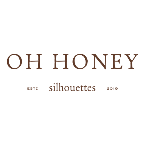 Custom Fine Art Silhouette Portrait on Linen Paper | Oh Honey Silhouettes