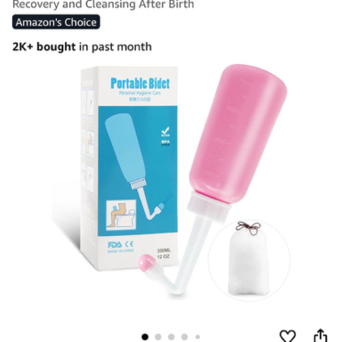 Peri Bottle for Postpartum Care,12 OZ Perineal Bottle Postpartum Essentials Upside Down Peri Bottle for Perineal Recovery and Cleansing After Birth