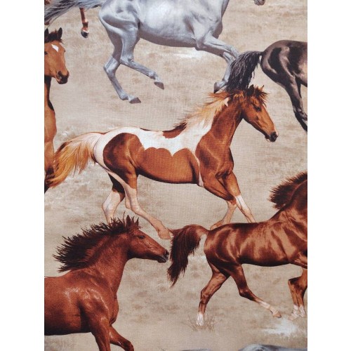 Wild Horses Cotton Crib Sheet Set: Prairie Pony, Barn Animals