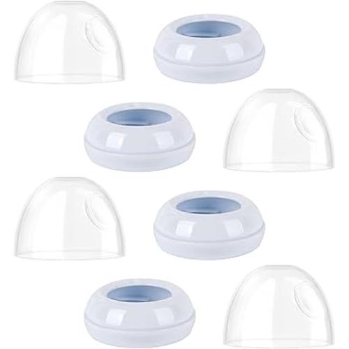 Philips Avent Baby Bottle Caps and Collar Accessories - Dome Caps, Nipple Rings for Natural Bottles - 4-Pack Replacement Kit