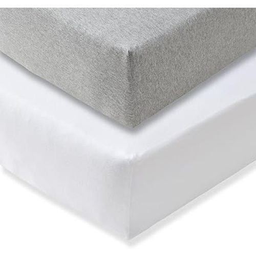 Burt's Bees Baby Essential Organic Cotton Fitted Crib Sheet, Breathable for Boy Girl Standard Crib & Toddler Mattresses