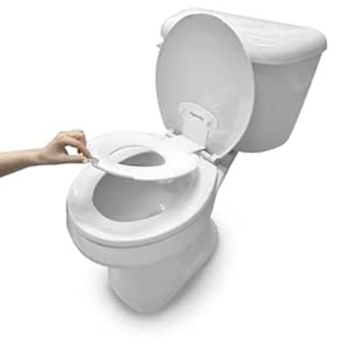 Ingenuity: ity by Ingenuity Flip & Sit Potty Seat (White) – Easy to Set Up & Remove Potty Training Seat That Attaches to Adult Toilet Seat