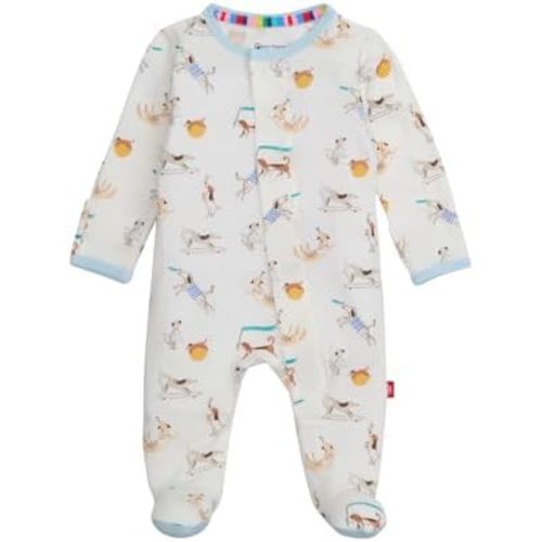 Magnetic Me Boys Modal Magnetic Baby Footie Pajamas | Silky Soft Modal Fabric | Baby Sleepers Available in Sizes PRE - 24M