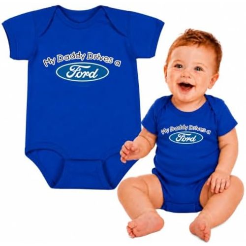 My Daddy Drives a Ford Cars and Trucks Baby Creeper Boys Girls Infant