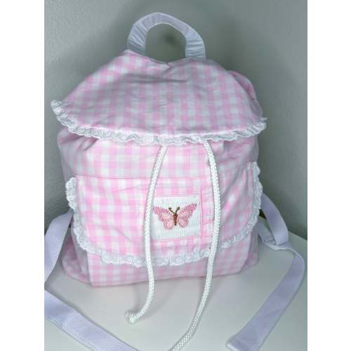 Hand Smocked Butterfly Backpack/Diaper Bag