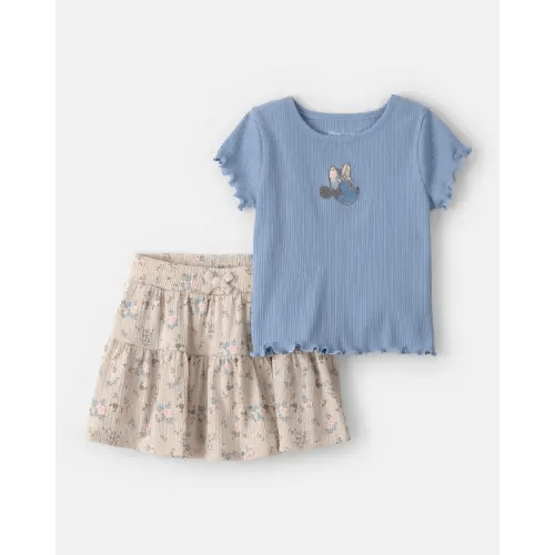 Baby Girl 2-Piece Disney© Minnie Mouse Top & Skort Set - Blue | Carter's