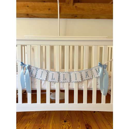 Custom Embroidered Baby Name Banner