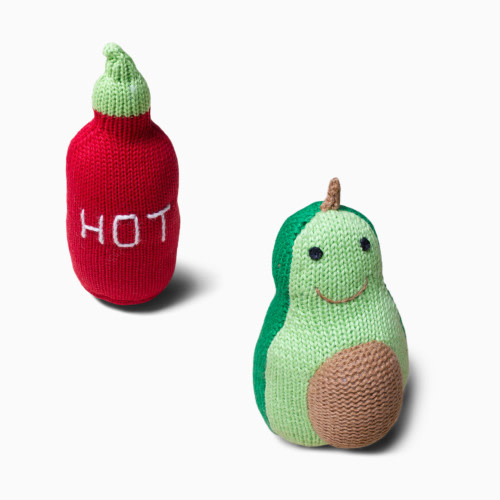 Estella Organic Cotton Handmade Food Baby Rattle Bundle