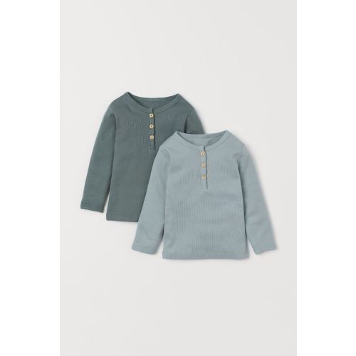 2-pack Cotton Henley Shirts